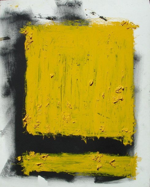 Yellow on Black with White